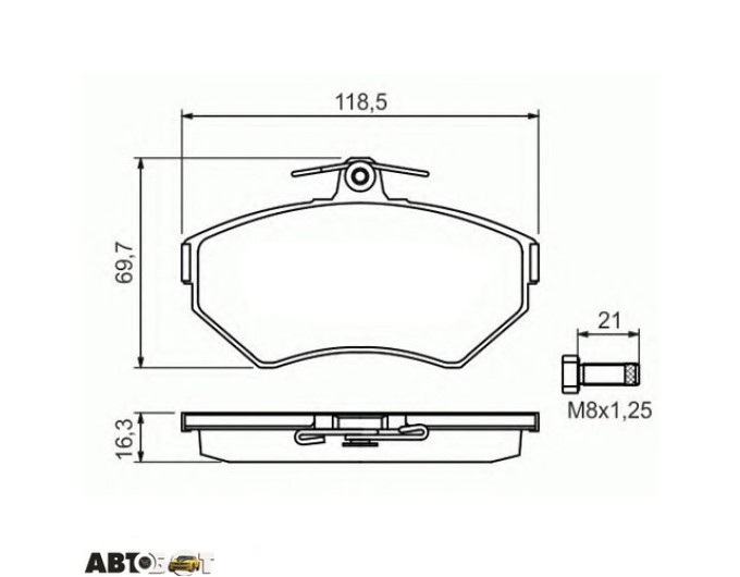 Тормозные колодки Bosch 0 986 494 010, цена: 2 665 грн.