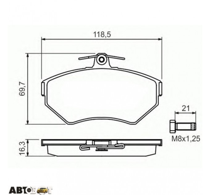 Тормозные колодки Bosch 0 986 494 010, цена: 1 451 грн.