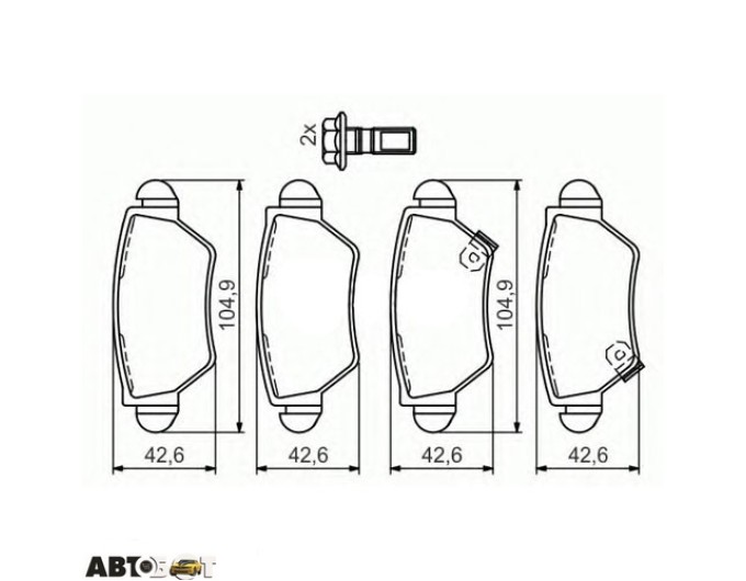 Тормозные колодки Bosch 0 986 494 014, цена: 1 968 грн.