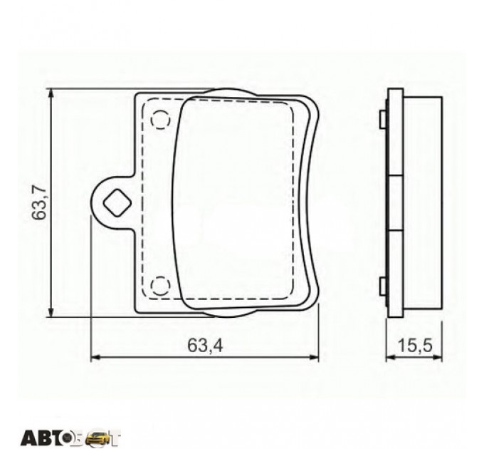 Тормозные колодки Bosch 0 986 494 017, цена: 843 грн.