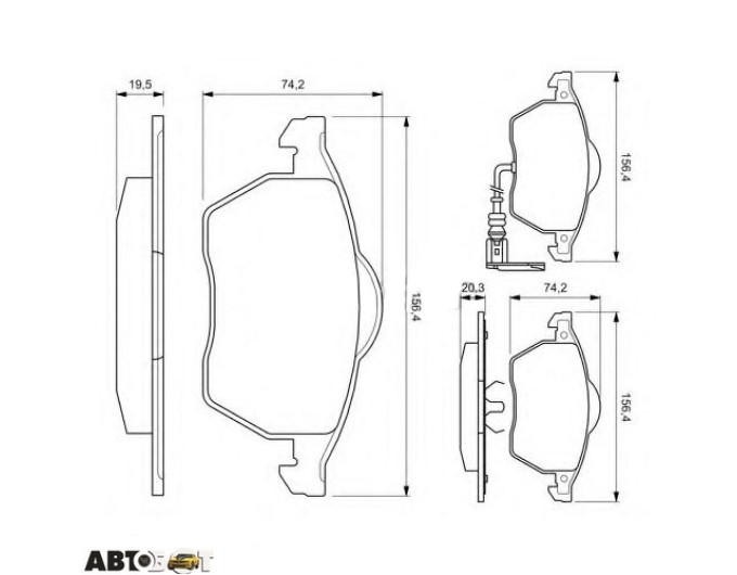 Тормозные колодки Bosch 0 986 494 018, цена: 2 899 грн.