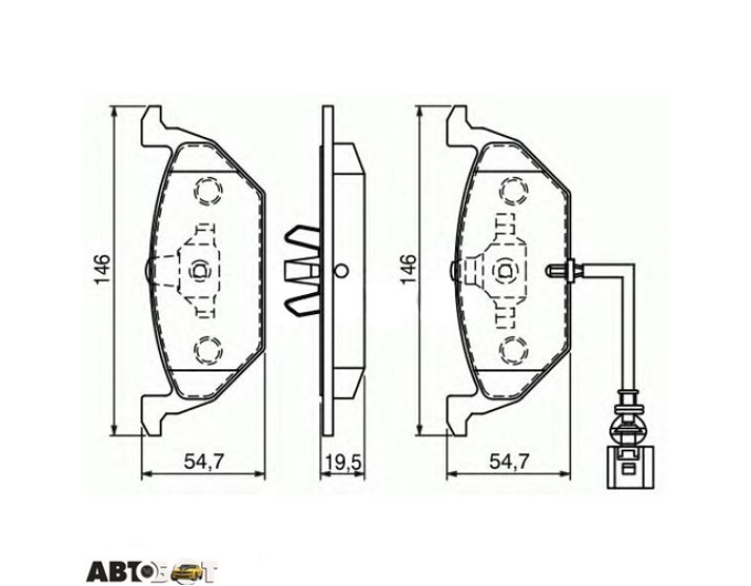 Тормозные колодки Bosch 0 986 494 019, цена: 2 380 грн.