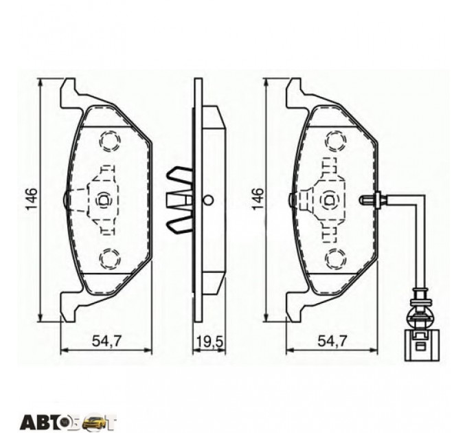 Гальмівні колодки Bosch 0 986 494 019, ціна: 1 296 грн.