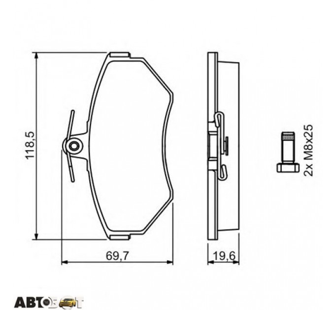 Тормозные колодки Bosch 0 986 494 021, цена: 1 219 грн.