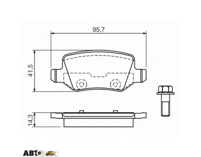 Тормозные колодки Bosch 0 986 494 023, цена: 2 198 грн.