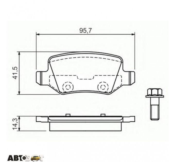 Гальмівні колодки Bosch 0 986 494 023, ціна: 1 197 грн.