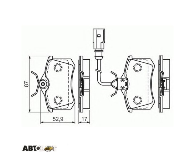 Гальмівні колодки Bosch 0 986 494 025, ціна: 2 171 грн.