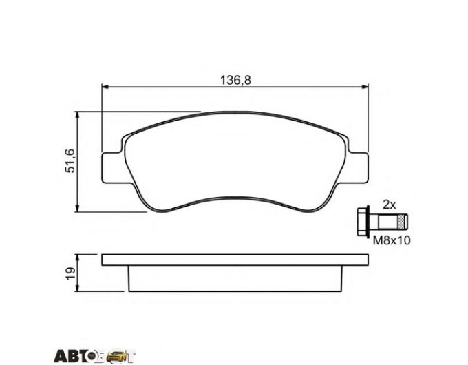 Тормозные колодки Bosch 0 986 494 027, цена: 2 251 грн.