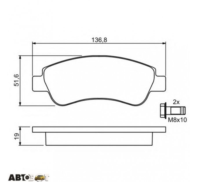 Гальмівні колодки Bosch 0 986 494 027, ціна: 1 225 грн.