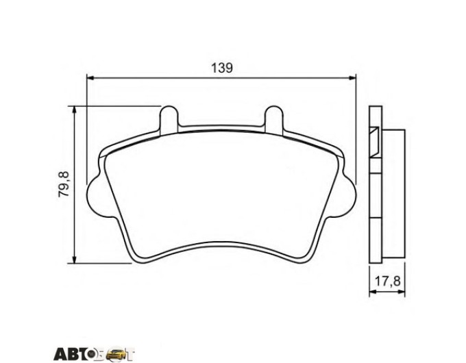Тормозные колодки Bosch 0 986 494 031, цена: 2 895 грн.