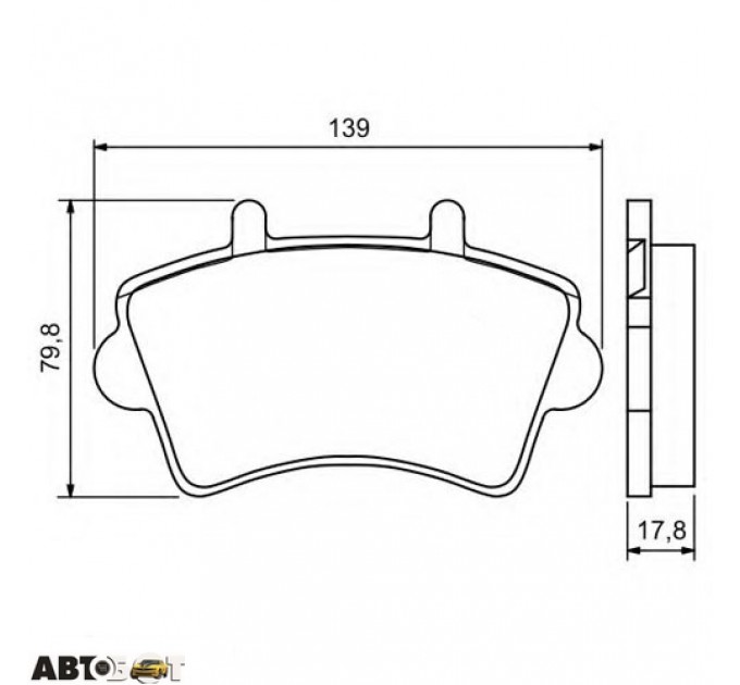 Гальмівні колодки Bosch 0 986 494 031, ціна: 1 576 грн.