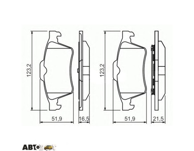 Гальмівні колодки Bosch 0 986 494 032, ціна: 2 100 грн.