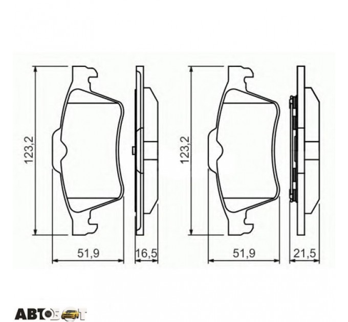 Гальмівні колодки Bosch 0 986 494 032, ціна: 1 143 грн.