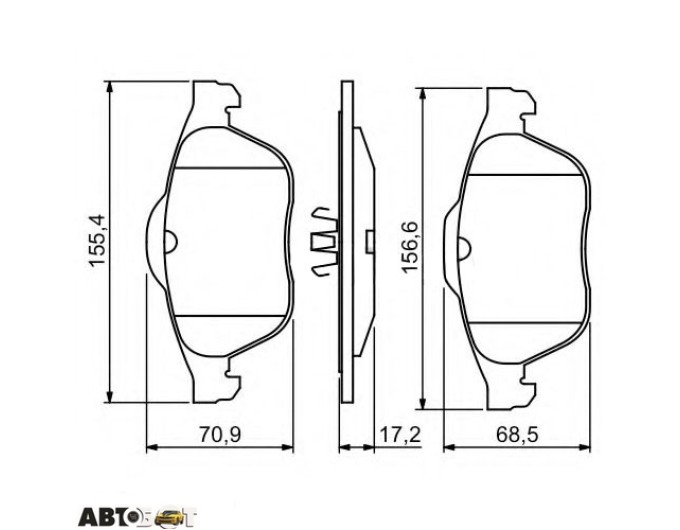 Тормозные колодки Bosch 0 986 494 033, цена: 2 760 грн.