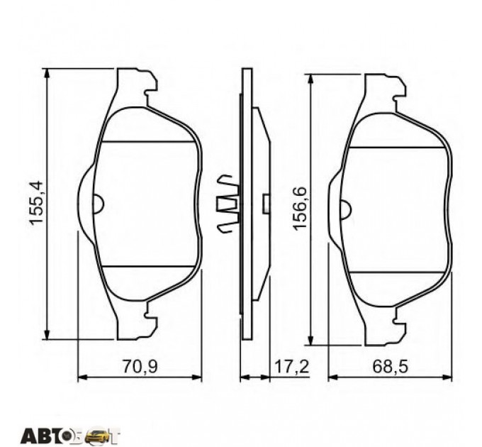 Гальмівні колодки Bosch 0 986 494 033, ціна: 1 503 грн.