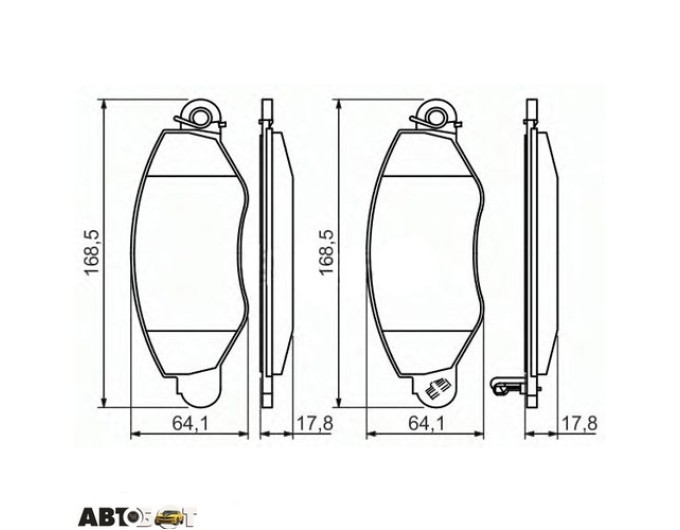 Тормозные колодки Bosch 0 986 494 037, цена: 2 758 грн.