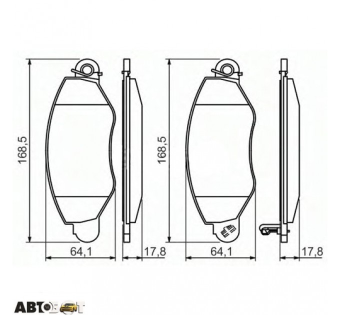 Гальмівні колодки Bosch 0 986 494 037, ціна: 1 502 грн.