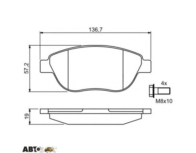 Тормозные колодки Bosch 0 986 494 038, цена: 2 286 грн.