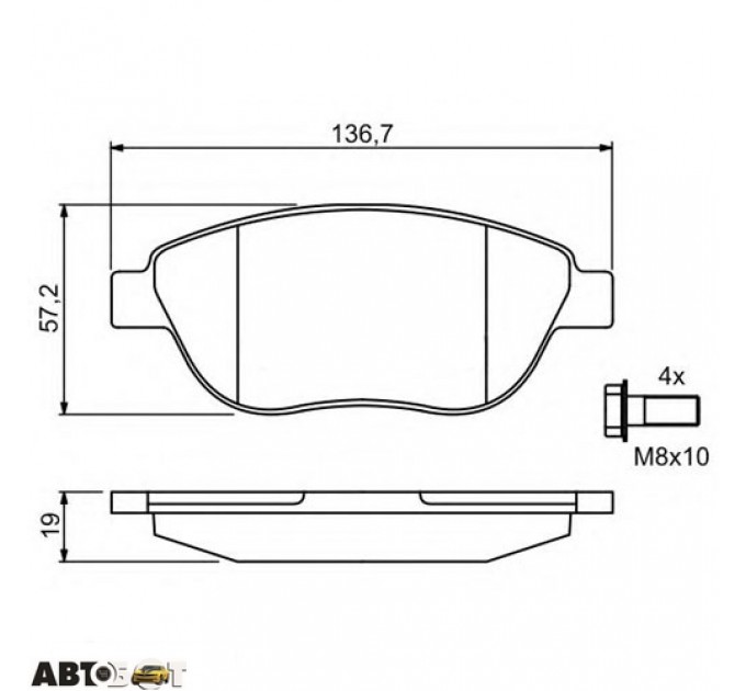 Тормозные колодки Bosch 0 986 494 038, цена: 1 245 грн.