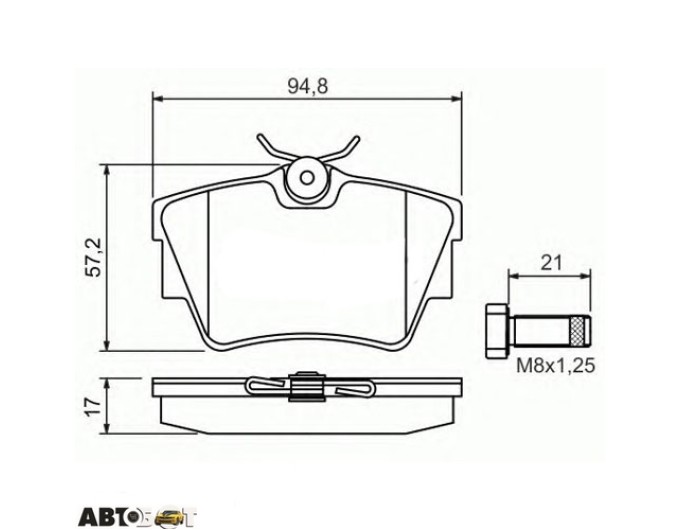 Тормозные колодки Bosch 0 986 494 040, цена: 2 121 грн.
