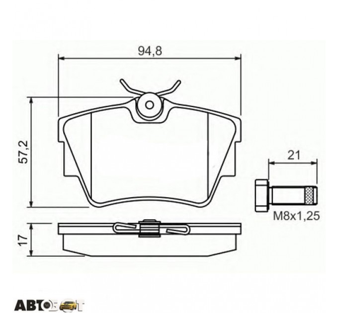 Гальмівні колодки Bosch 0 986 494 040, ціна: 1 155 грн.