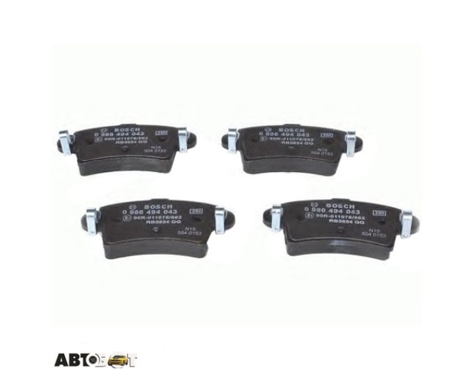 Тормозные колодки Bosch 0 986 494 043, цена: 2 272 грн.
