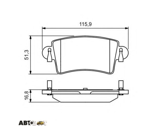 Тормозные колодки Bosch 0 986 494 043, цена: 2 272 грн.