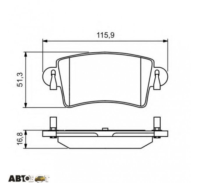 Гальмівні колодки Bosch 0 986 494 043, ціна: 1 237 грн.