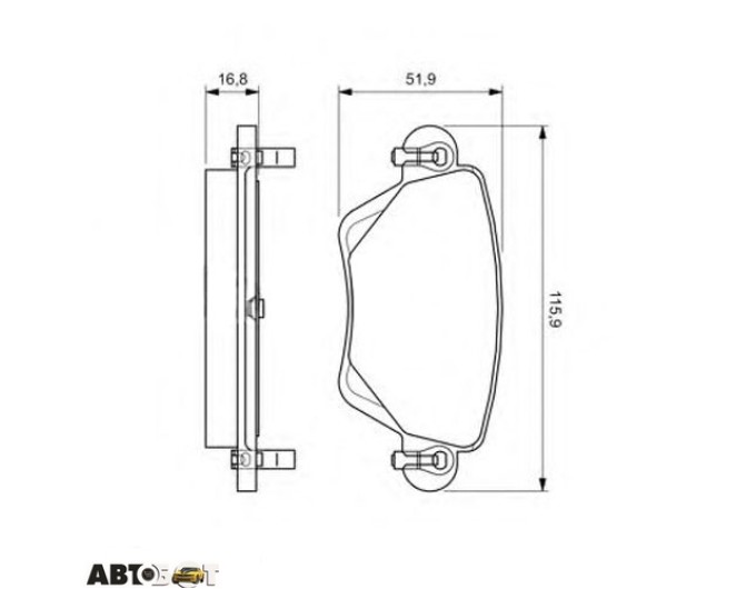 Гальмівні колодки Bosch 0 986 494 046, ціна: 2 622 грн.