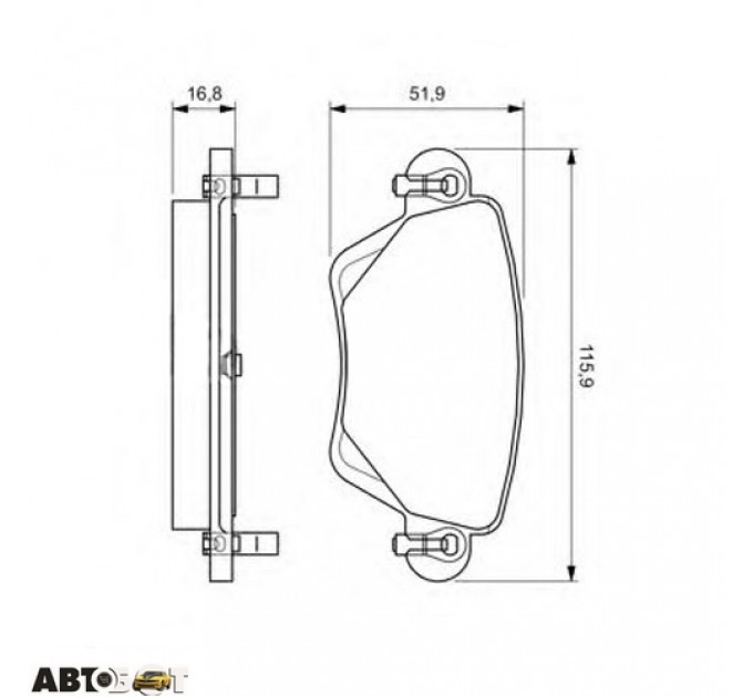 Тормозные колодки Bosch 0 986 494 046, цена: 1 427 грн.