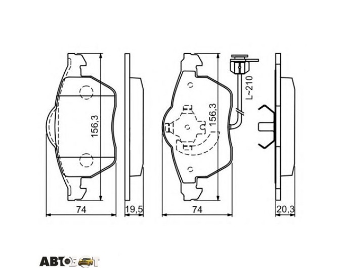 Тормозные колодки Bosch 0 986 494 050, цена: 3 172 грн.