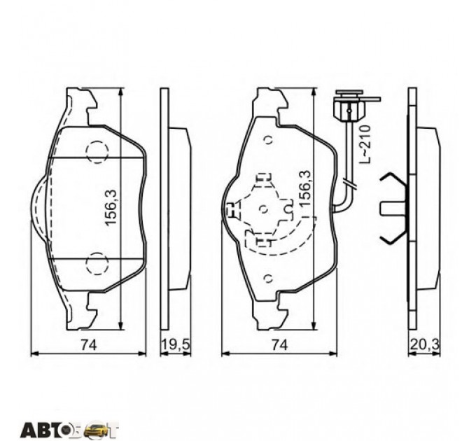 Тормозные колодки Bosch 0 986 494 050, цена: 1 727 грн.