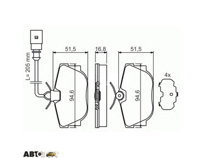 Тормозные колодки Bosch 0 986 494 051, цена: 2 679 грн.