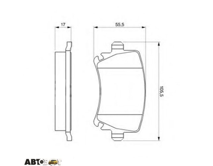 Гальмівні колодки Bosch 0 986 494 053, ціна: 2 274 грн.