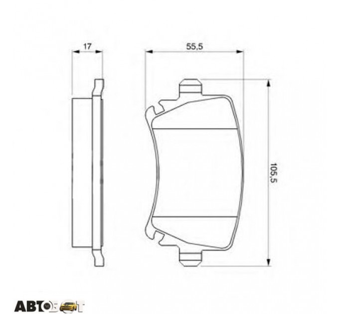 Гальмівні колодки Bosch 0 986 494 053, ціна: 1 238 грн.