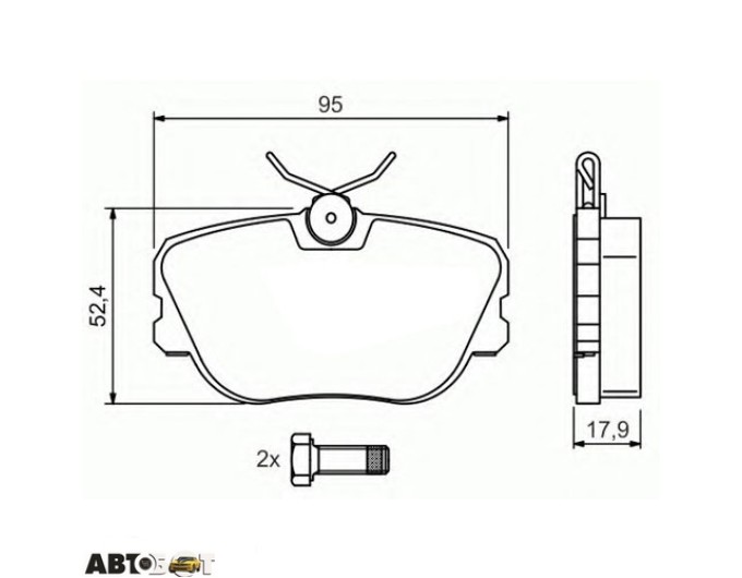 Тормозные колодки Bosch 0 986 494 058, цена: 1 449 грн.