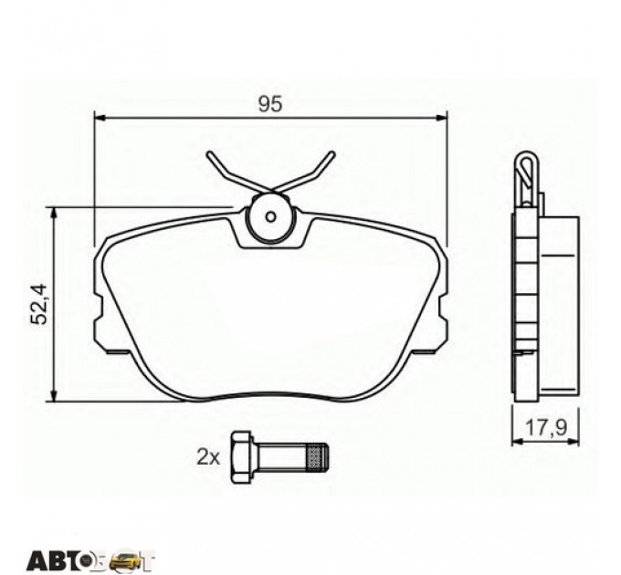 Гальмівні колодки Bosch 0 986 494 058, ціна: 789 грн.