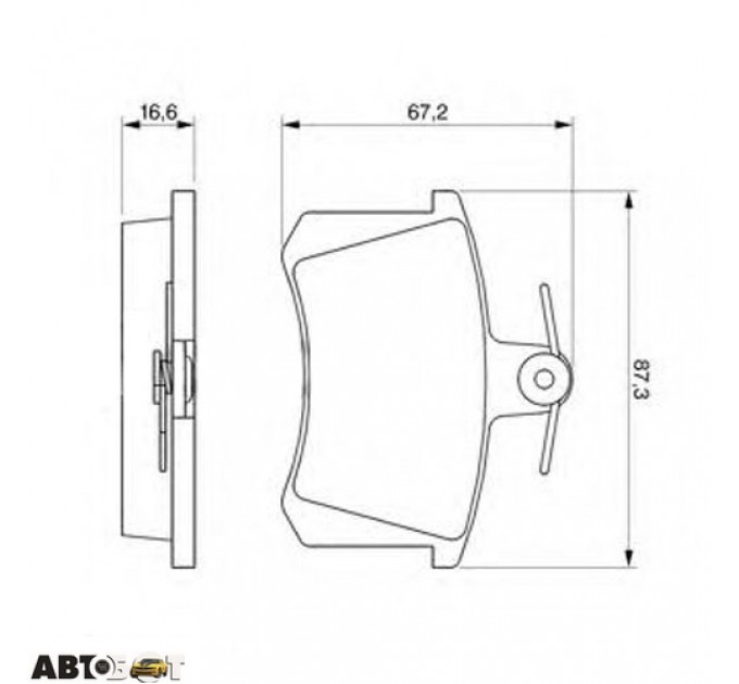 Гальмівні колодки Bosch 0 986 494 059, ціна: 810 грн.