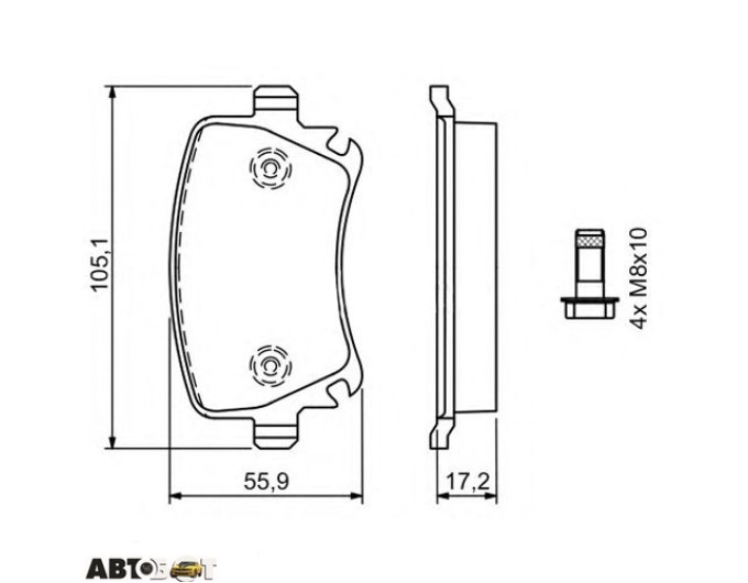 Тормозные колодки Bosch 0 986 494 062, цена: 2 121 грн.