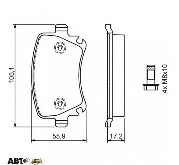 Тормозные колодки Bosch 0 986 494 062, цена: 1 155 грн.