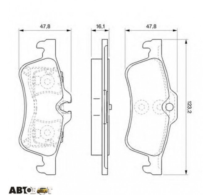 Тормозные колодки Bosch 0 986 494 063, цена: 1 306 грн.