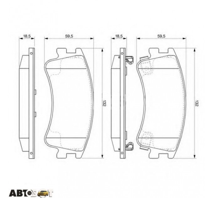 Гальмівні колодки Bosch 0 986 494 079, ціна: 1 357 грн.