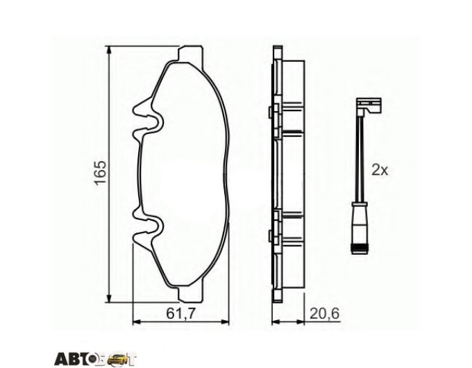 Тормозные колодки Bosch 0 986 494 081, цена: 3 457 грн.