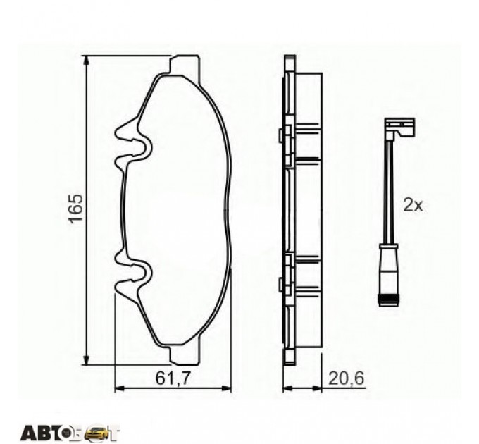 Тормозные колодки Bosch 0 986 494 081, цена: 1 882 грн.