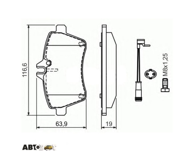 Тормозные колодки Bosch 0 986 494 087, цена: 3 000 грн.
