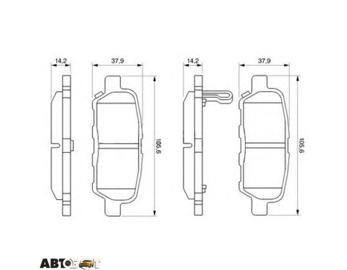 Тормозные колодки Bosch 0 986 494 090, цена: 2 006 грн.