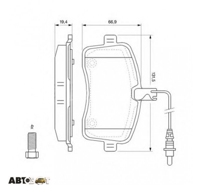 Гальмівні колодки Bosch 0 986 494 097, ціна: 1 868 грн.