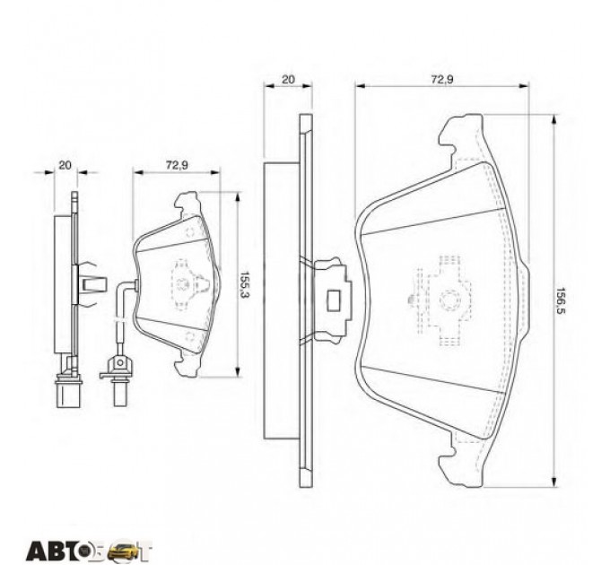 Тормозные колодки Bosch 0 986 494 104, цена: 2 644 грн.