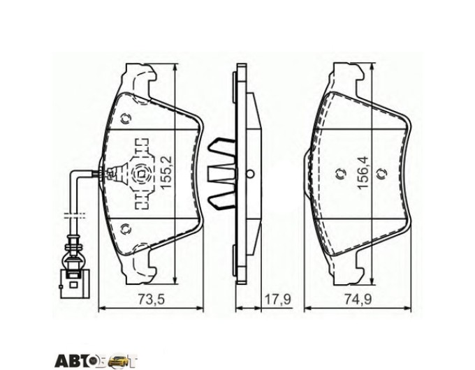 Тормозные колодки Bosch 0 986 494 107, цена: 3 950 грн.