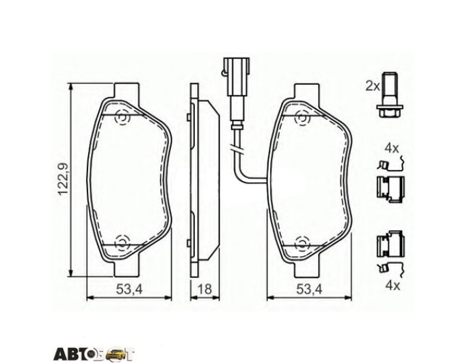 Тормозные колодки Bosch 0 986 494 113, цена: 2 796 грн.